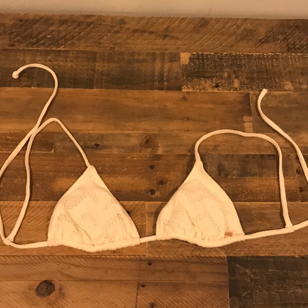 Roxy Cream Knit Bikini Top